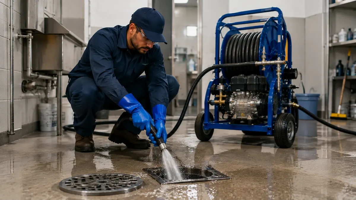 Floor Drain Hydro Jet Cleaning in Mountain View