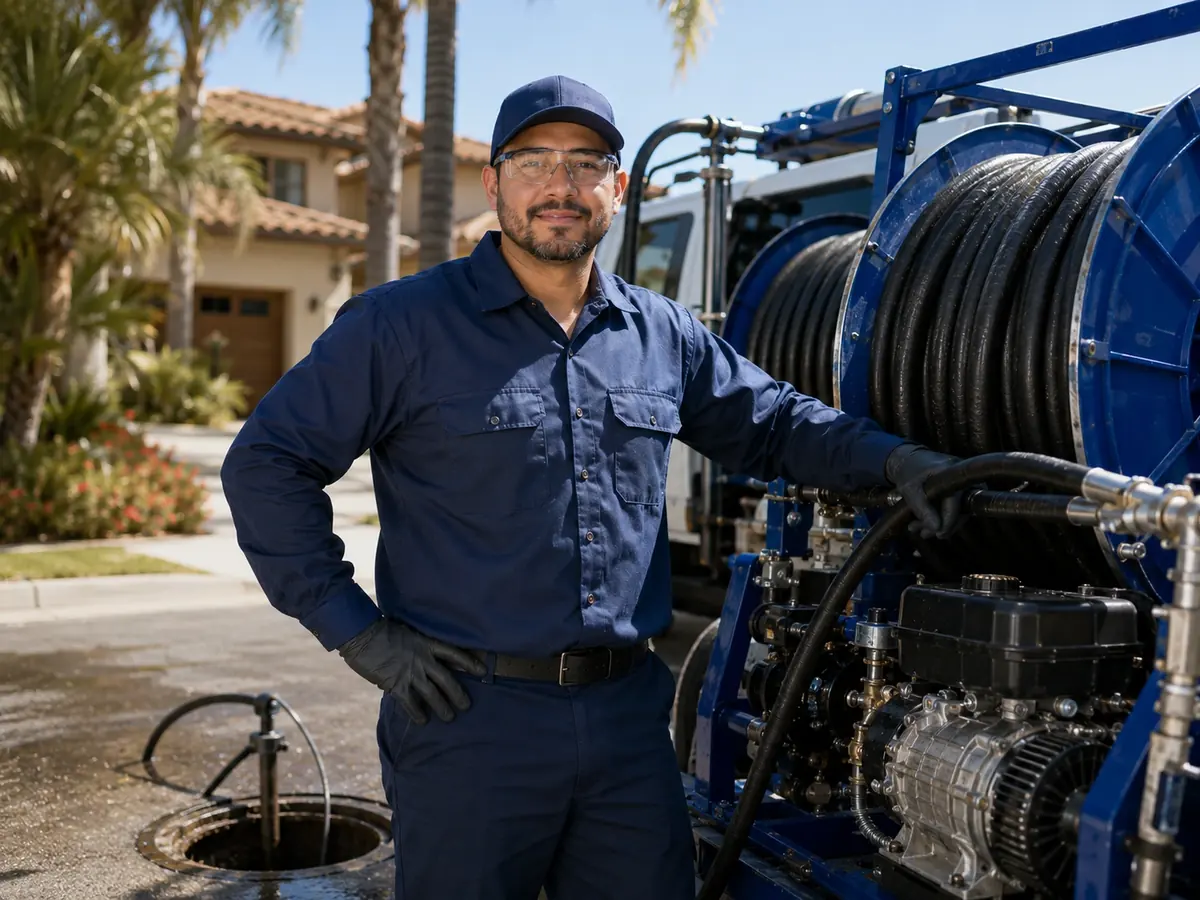 Hydro jet sewer cleaning in Mountain View