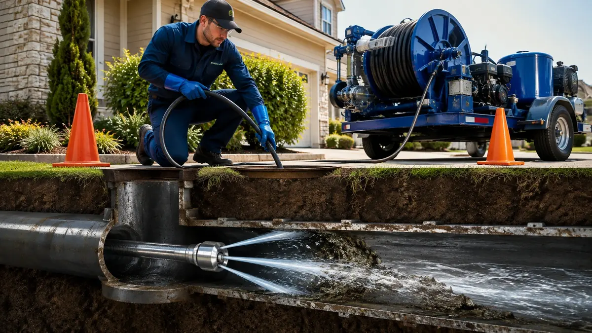 Main Sewer Line Hydro Jet Cleaning in Mountain View