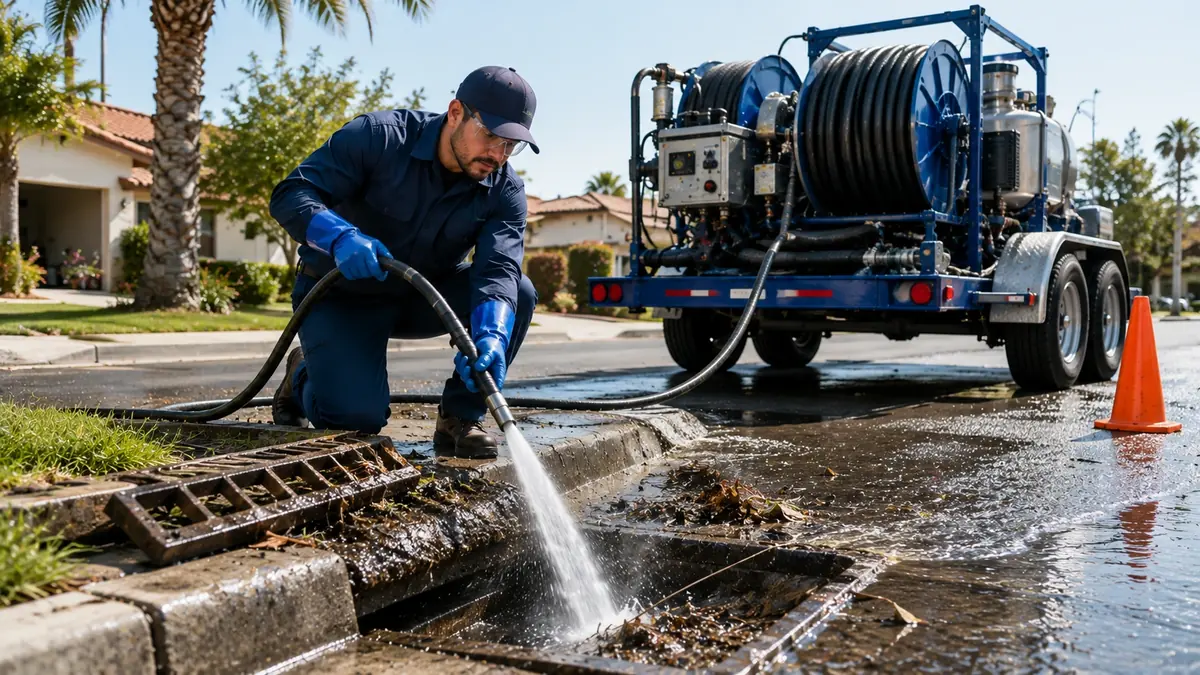 Storm Drain Hydro Jet Cleaning in Mountain View