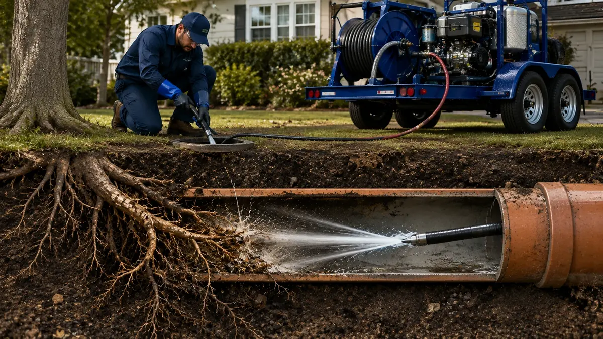 Tree Root Removal with Hydro Jetting in Mountain View